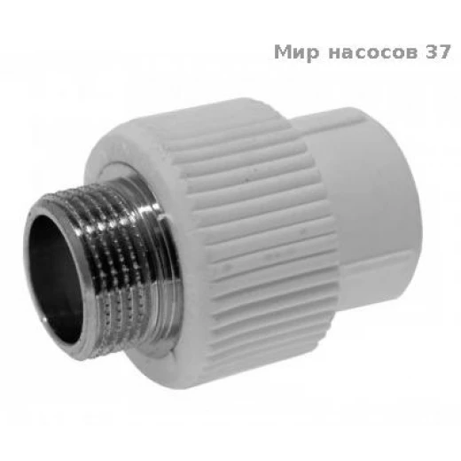 Муфта комбинированная НР 20х1/2 пп бел